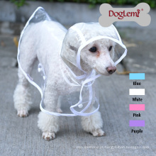 Claro grande cão pet capa de chuva roupas de cachorro glisten bar hoody capa de chuva à prova d &#39;água